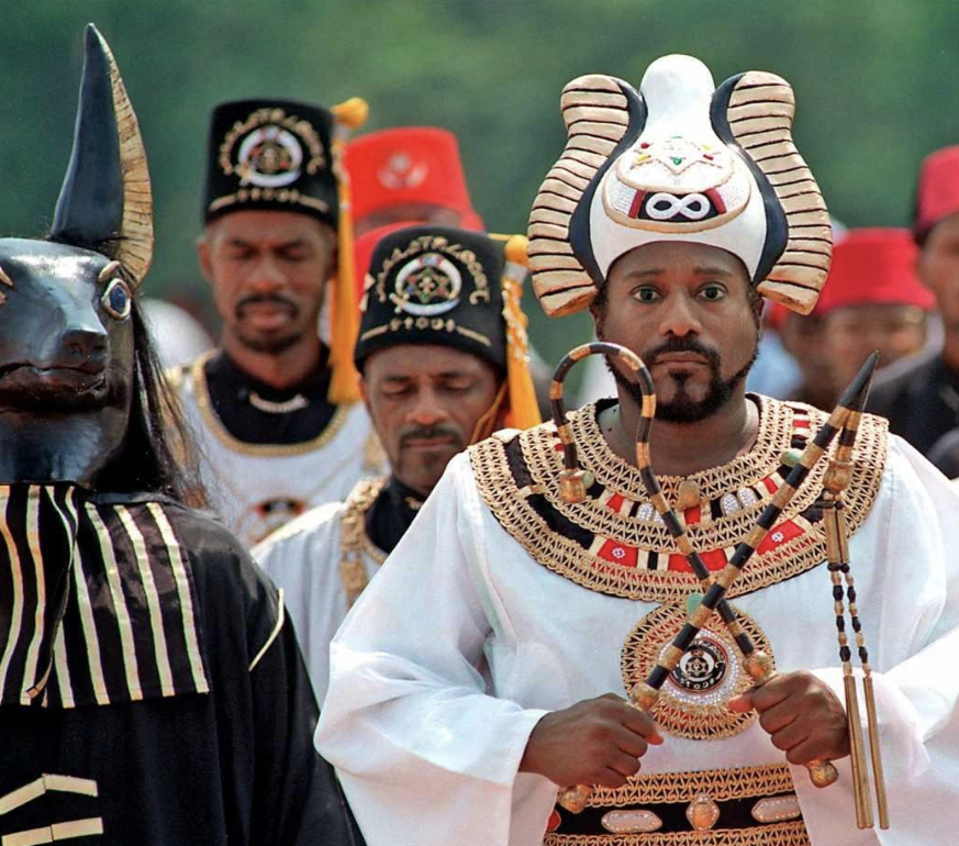 An image of afrocentric style with Egyptian symbolism.